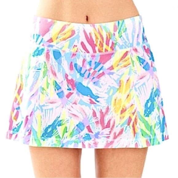 Lilly Pulitzer Dresses & Skirts - Lilly Pulitzer Luxletic Josephine Skirt Skort in Multi Sparkling Sands Size XL